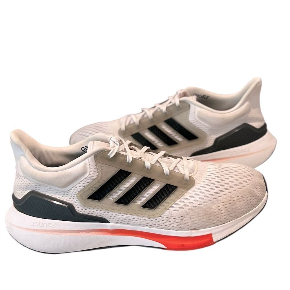 Adidas EQ21 Men’s Running Sneakers White Black Size 12